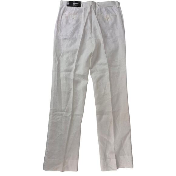 NWT INC international concepts London White Linen Blend Men Trouser Pants 34/34 - Picture 2 of 6